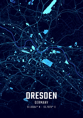 Dresden Midnight City Map