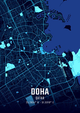Doha Midnight City Map