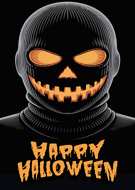 Halloween Balaclava Pumpkin Face