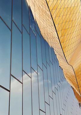 Modern Architecture: Glass and Geometric Design