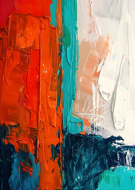 Abstract Colorful Oil Painting Texture