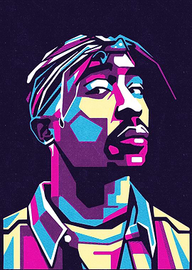 Tupac Shakur Pop Art Portrait