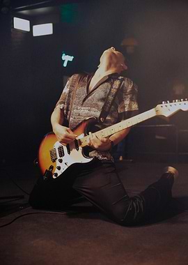 Guitarist performing on stage