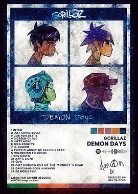 Gorillaz - Demon Days Album Cover