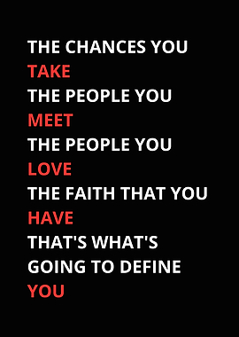 Inspirational Quote on Black Background