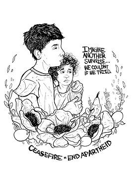 Ceasefire and End Apartheid Illustration