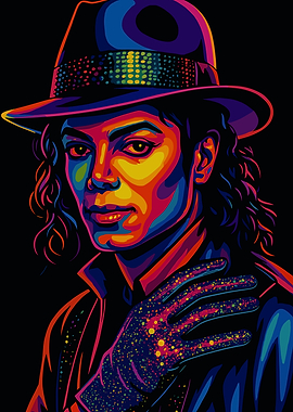Michael Jackson Colorful Portrait