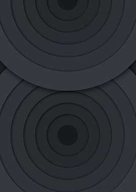 Abstract Dark Gray Concentric Circles