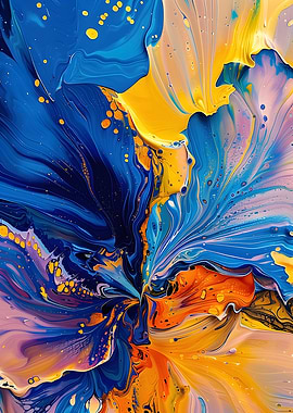 Abstract Floral Burst of Color
