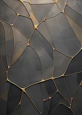 Gray and Gold Pattern Art