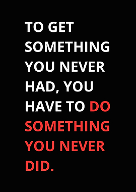 Inspirational Quote on Black Background