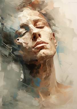 Abstract male portrait art