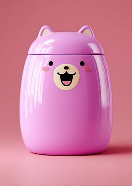 Pink Bear Container