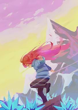 Celeste Mountain Climb Digital Art