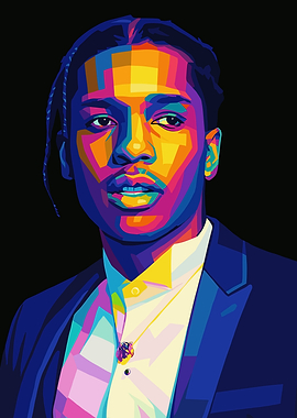 A$AP Rocky Pop Art Portrait
