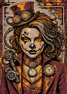 Steampunk Clown Portrait