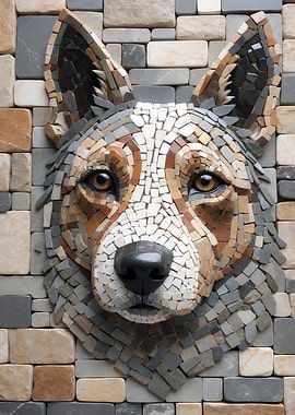 Dog Mosaic Art