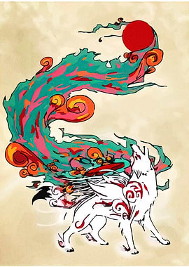 Okami Amaterasu Digital Art