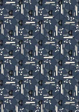 Abstract Floral Geometric Pattern