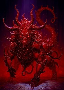 Red Demon Diablo Evil Blood Beast