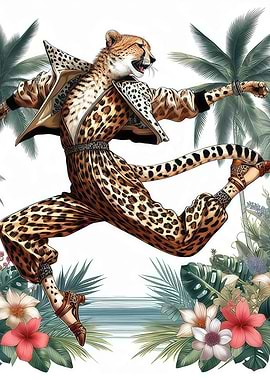 Rockstar Cheetah in Jungle Music Funny