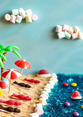 Candy Beach Scene