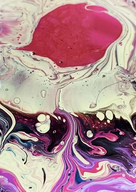 Abstract Fluid Art with Pink and Purple