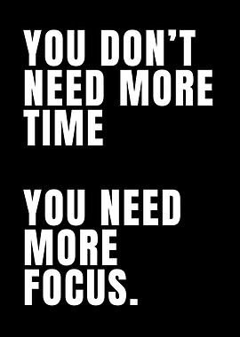 Focus over Time: Motivational Text Art