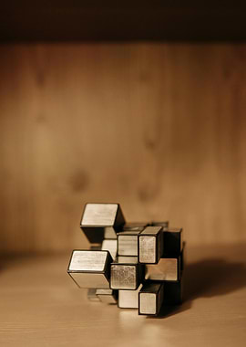 Abstract Cube Sculpture
