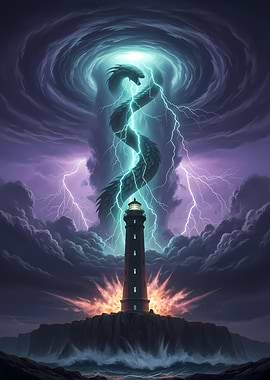 Stormbound Dragon and Lighthouse of Lightning