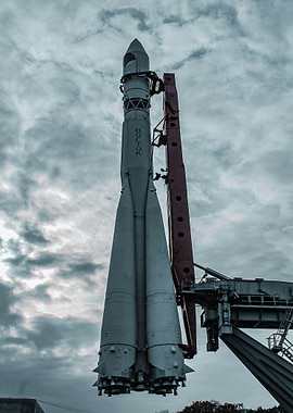 Vostok Rocket on Launch Pad