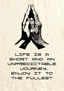 Inspirational Hands and Quote Art