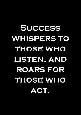 Success Quote on Black Background