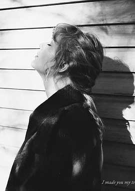 Black and White Portrait of Woman