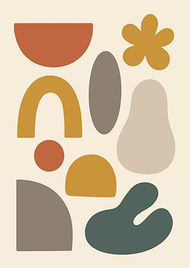 Abstract Geometric Shapes Art Print