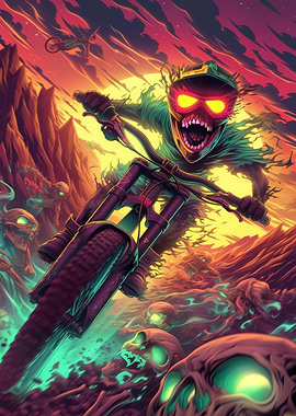 Mountain Biker in a Hellscape