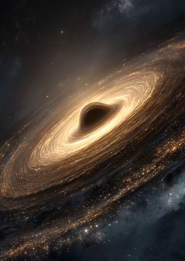 Dramatic Black Hole in Space