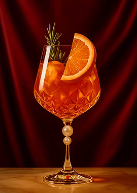 Elegant Orange Cocktail Aperol Spritz