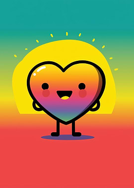 Cute Rainbow Heart