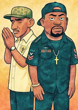 Two Men in Military Attire