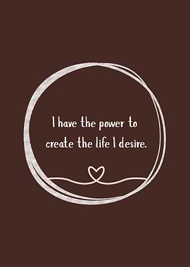 Inspirational Quote on Brown Background