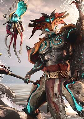 Warframe Hydroid Prime and companion