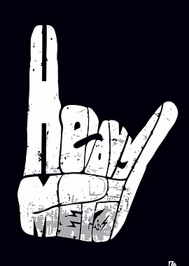 Heavy Metal Hand Sign Illustration