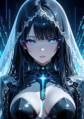 Girl with Cyberpunk Dress