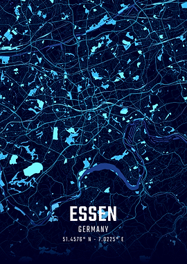 Essen Midnight City Map