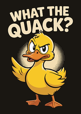 Angry Duck Cartoon 'What the Quack?'