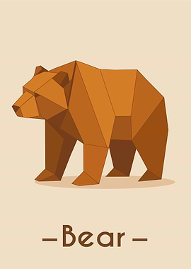 Geometric Bear Illustration