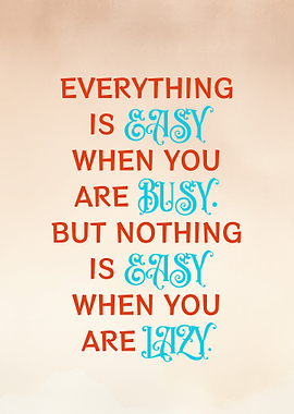 Motivational Quote: Busy vs. Lazy