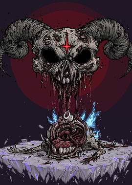 Horror Skull and Body Illustration