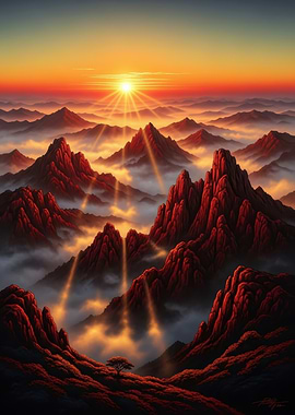Mountain Sunrise Landscape